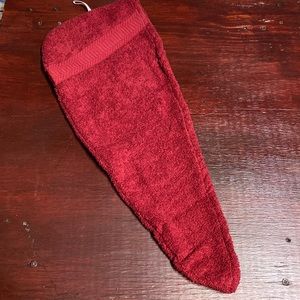 Handmade Burgundy Turbin Twist Hair Towel